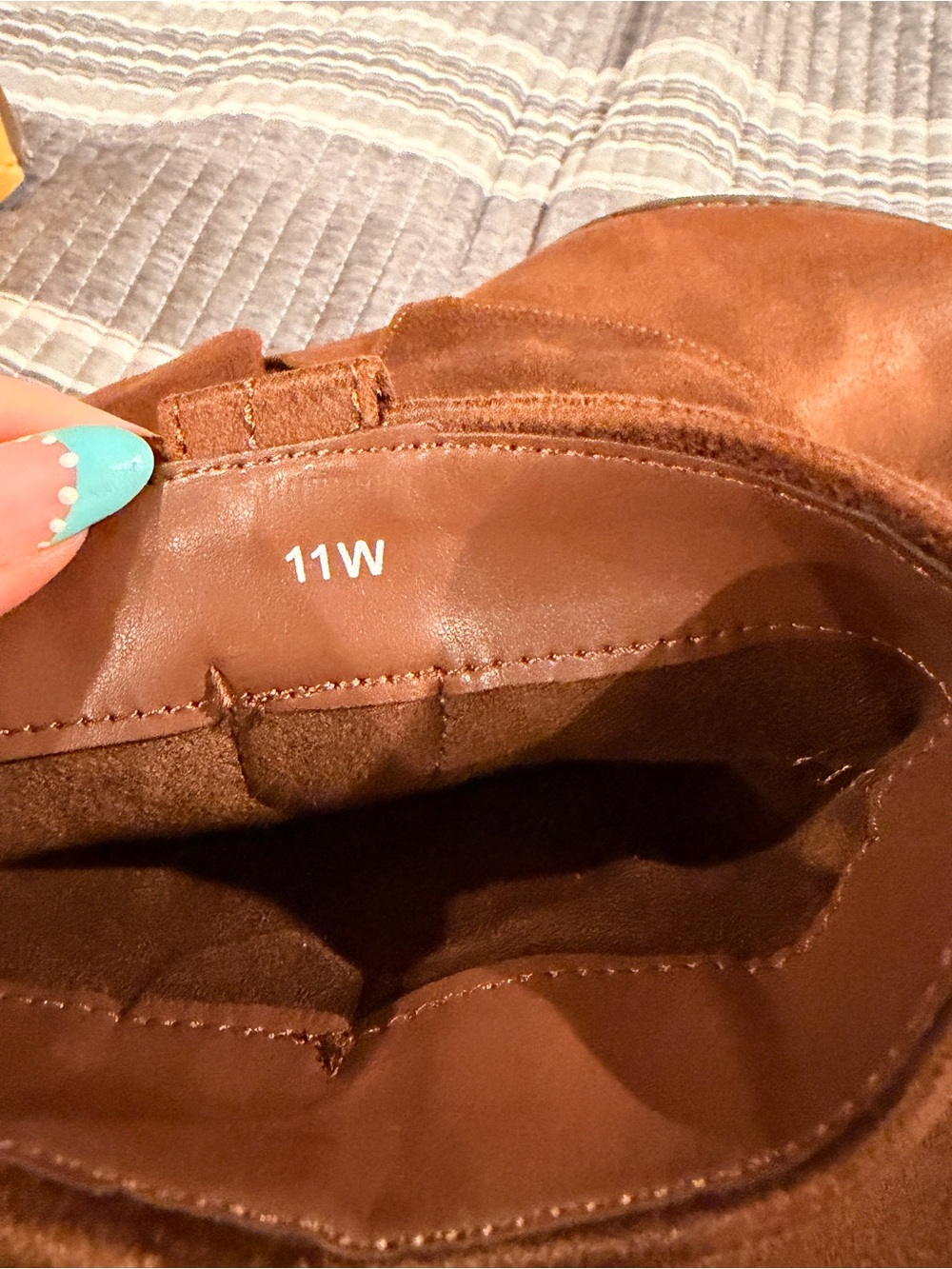 Brand New Bella Vita Twyla Size 11w Brown Fold over Slouchy Ankle Boots - Picture 7 of 12